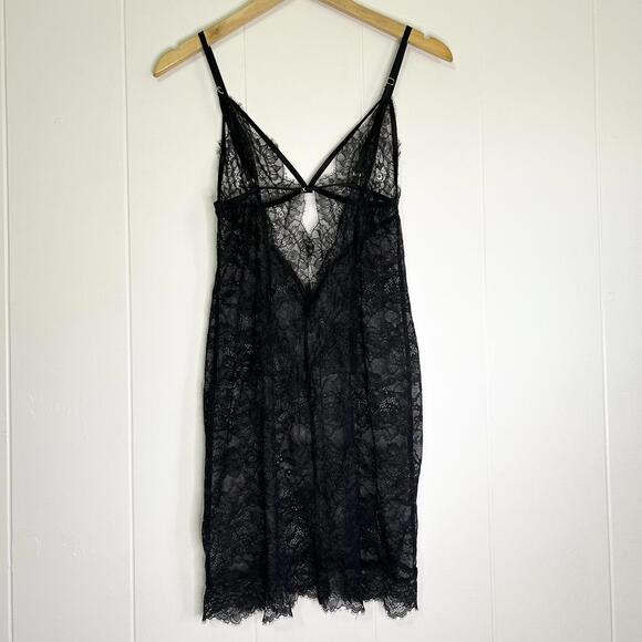 Victoria's Secret Other - Victoria’s Secret Floral Lace Cutout Lace Slip Gown Lingerie Women's Medium